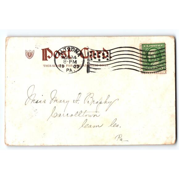 1906 Little Red Riding Hood Vintage Illustrated Postcard by Ullman - Picture 2 of 2